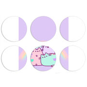 Магнитные фотопазлы круги d55 набор 6 штук 