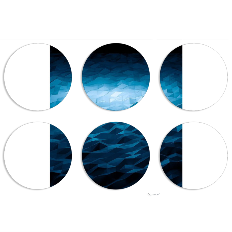 Магнитные фотопазлы круги d55 набор 6 штук 