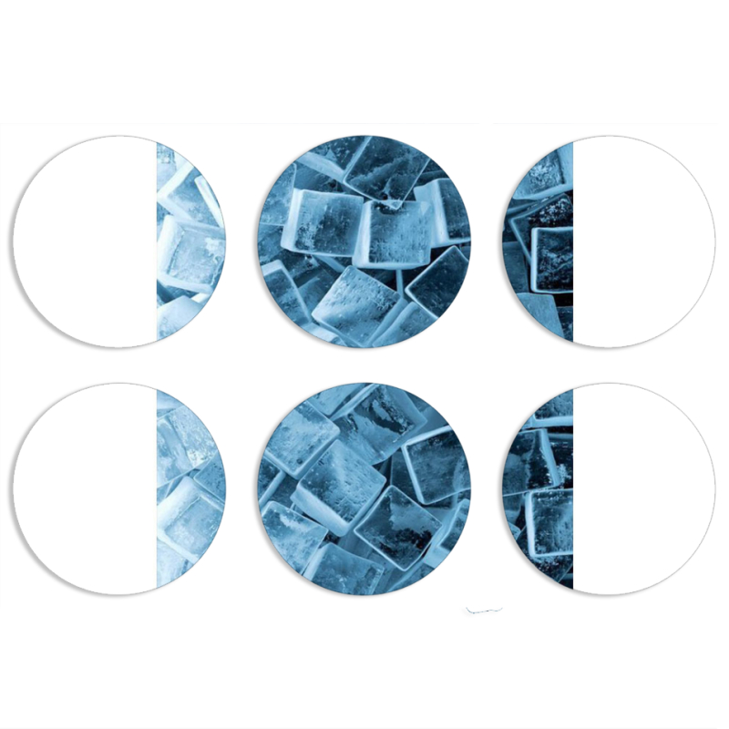 Магнитные фотопазлы круги d55 набор 6 штук 