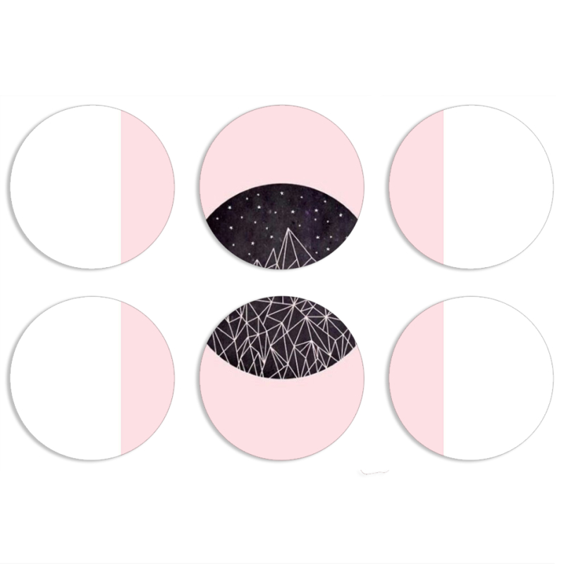 Магнитные фотопазлы круги d55 набор 6 штук 