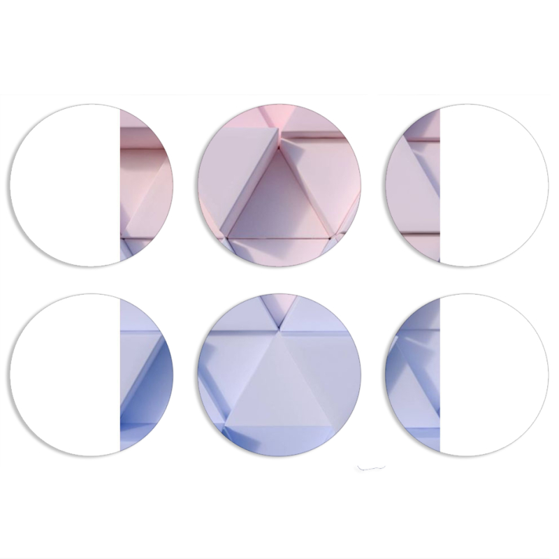 Магнитные фотопазлы круги d55 набор 6 штук 