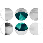 Магнитные фотопазлы круги d55 набор 6 штук 