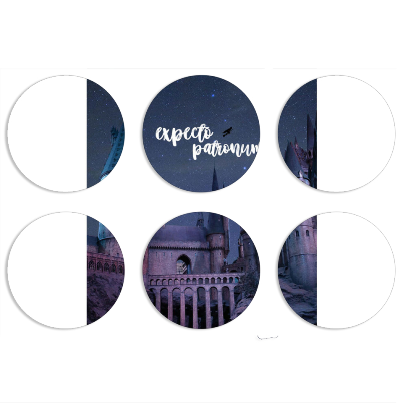 Магнитные фотопазлы круги d55 набор 6 штук 