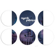 Магнитные фотопазлы круги d55 набор 6 штук 