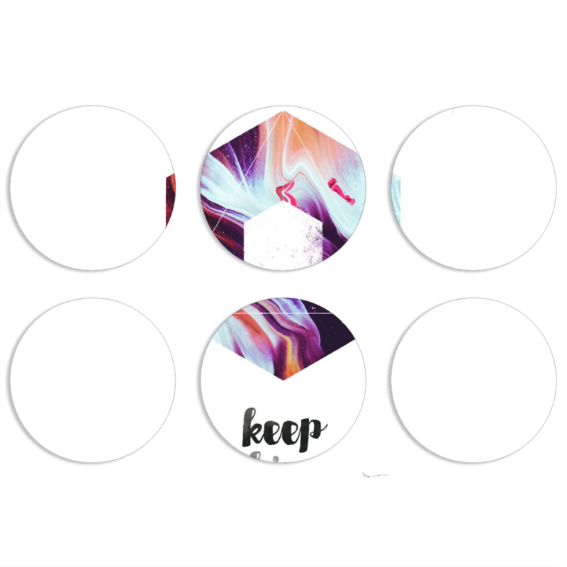 Магнитные фотопазлы круги d55 набор 6 штук 