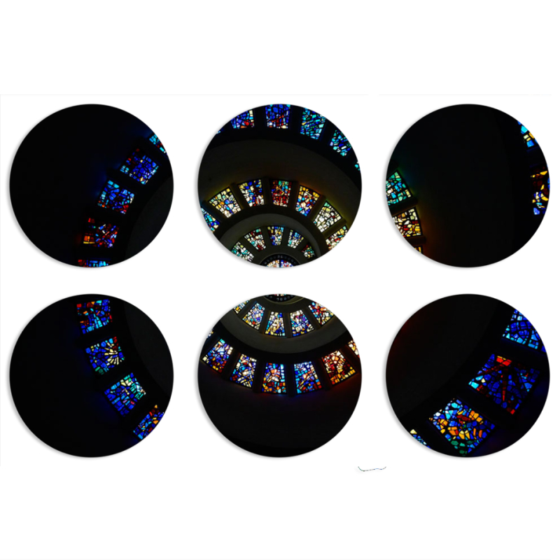 Магнитные фотопазлы круги d55 набор 6 штук 