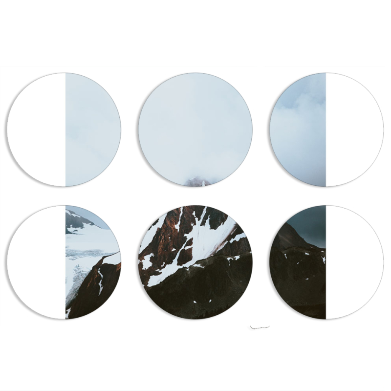 Магнитные фотопазлы круги d55 набор 6 штук 