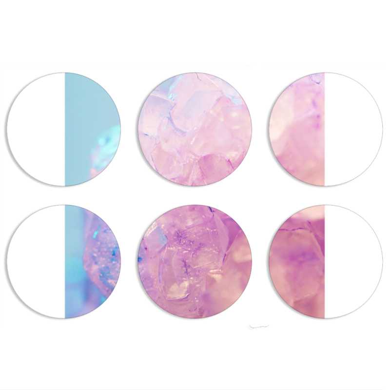 Магнитные фотопазлы круги d55 набор 6 штук 