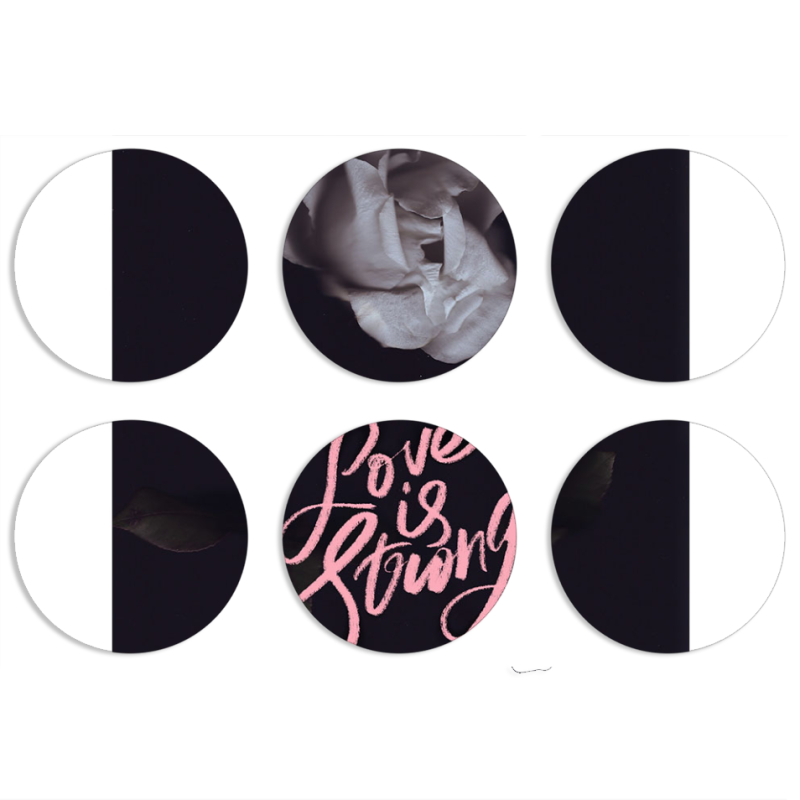 Магнитные фотопазлы круги d55 набор 6 штук 