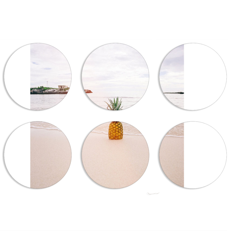 Магнитные фотопазлы круги d55 набор 6 штук 