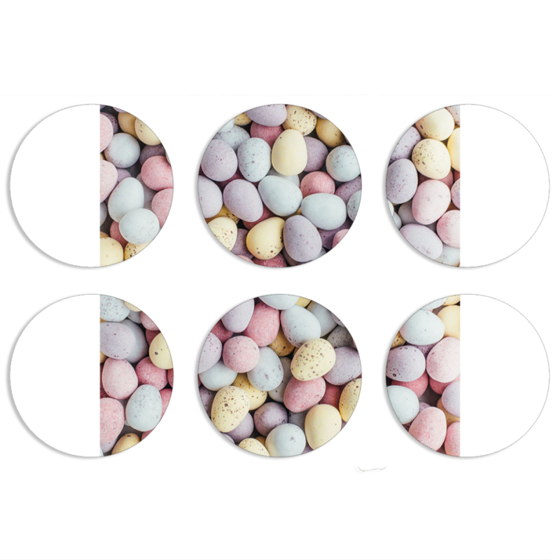 Магнитные фотопазлы круги d55 набор 6 штук 