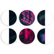 Магнитные фотопазлы круги d55 набор 6 штук 