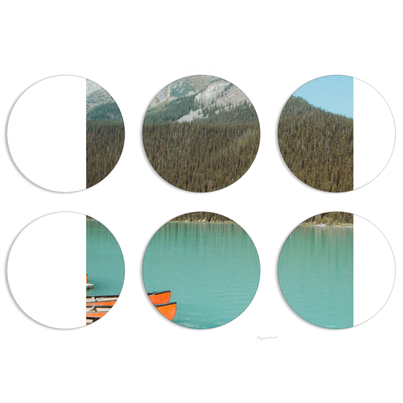 Магнитные фотопазлы круги d55 набор 6 штук 