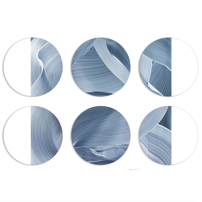 Магнитные фотопазлы круги d55 набор 6 штук 