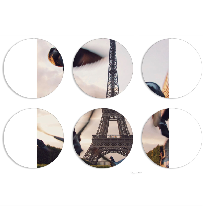 Магнитные фотопазлы круги d55 набор 6 штук 