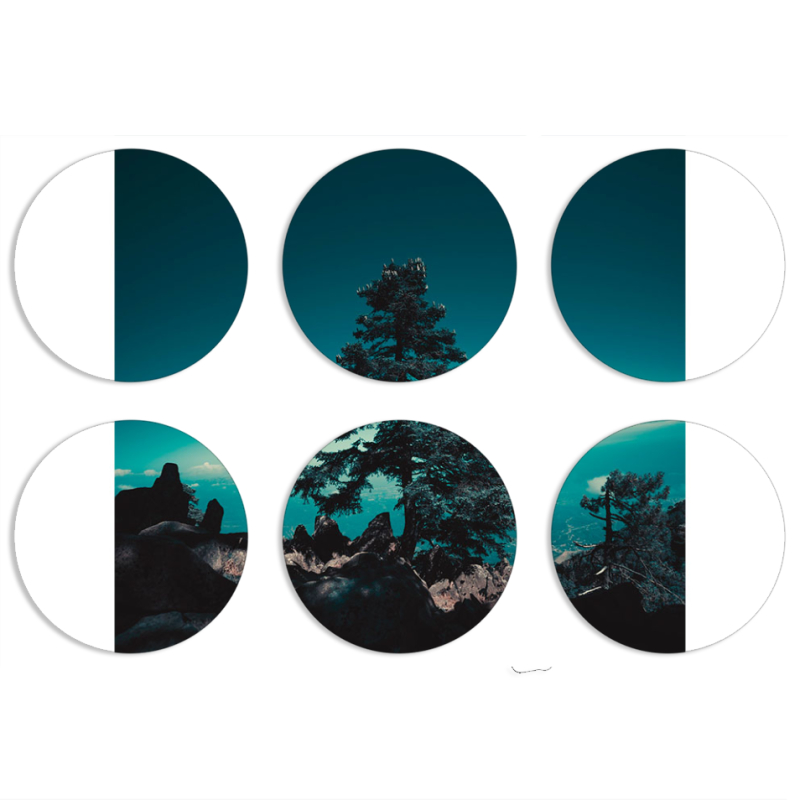 Магнитные фотопазлы круги d55 набор 6 штук 