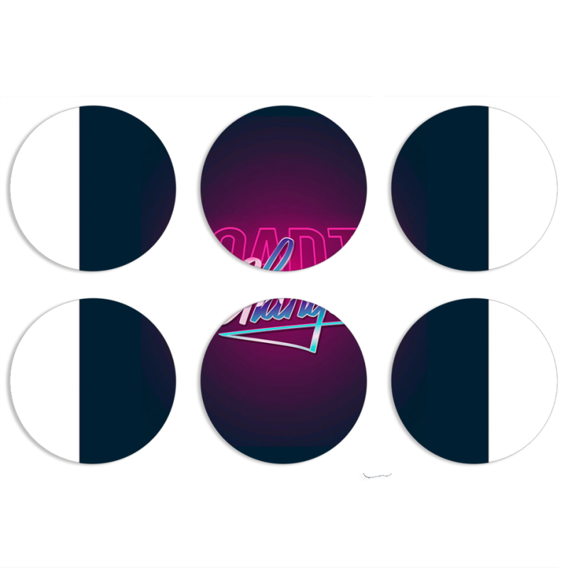 Магнитные фотопазлы круги d55 набор 6 штук 