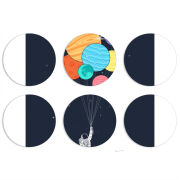 Магнитные фотопазлы круги d55 набор 6 штук 