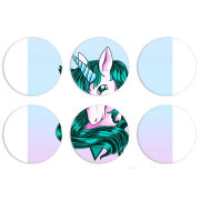 Магнитные фотопазлы круги d55 набор 6 штук 