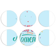 Магнитные фотопазлы круги d55 набор 6 штук 