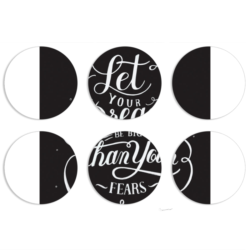 Магнитные фотопазлы круги d55 набор 6 штук 