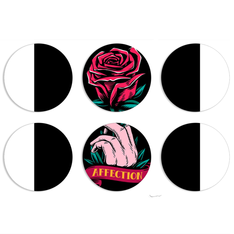 Магнитные фотопазлы круги d55 набор 6 штук 