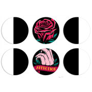 Магнитные фотопазлы круги d55 набор 6 штук 