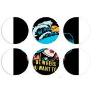 Магнитные фотопазлы круги d55 набор 6 штук 