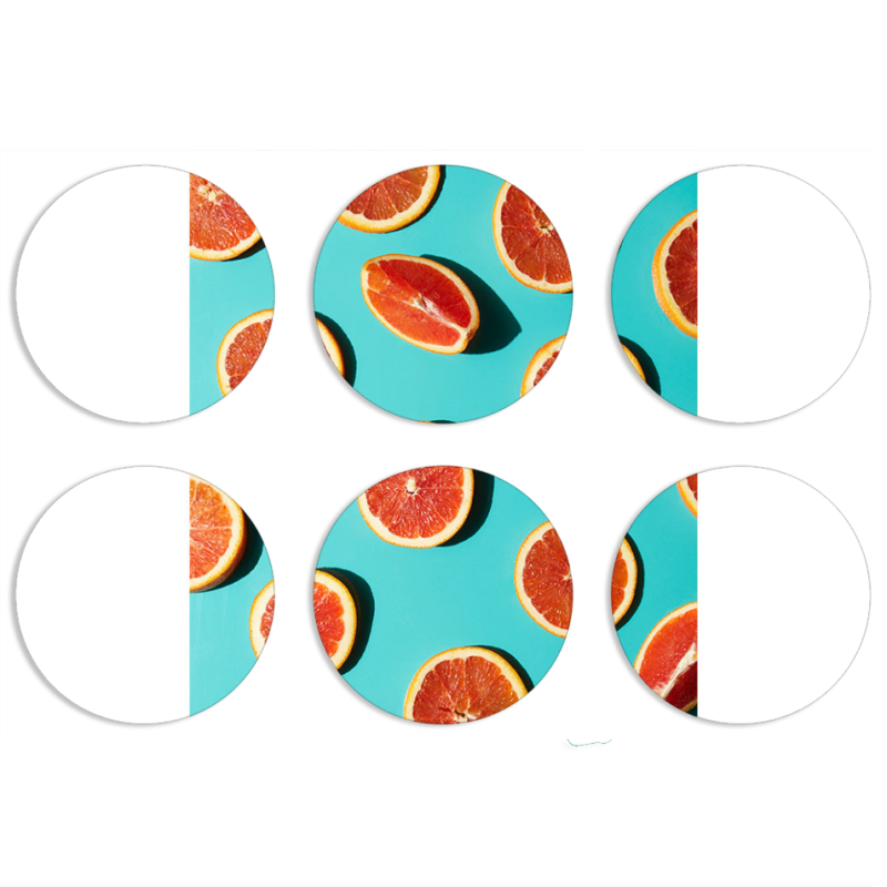 Магнитные фотопазлы круги d55 набор 6 штук 