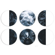 Магнитные фотопазлы круги d55 набор 6 штук 