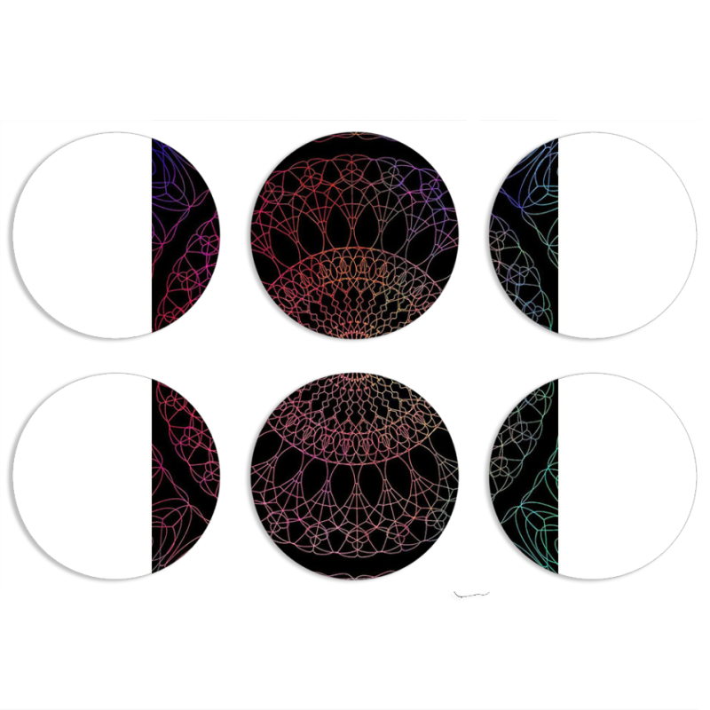 Магнитные фотопазлы круги d55 набор 6 штук 