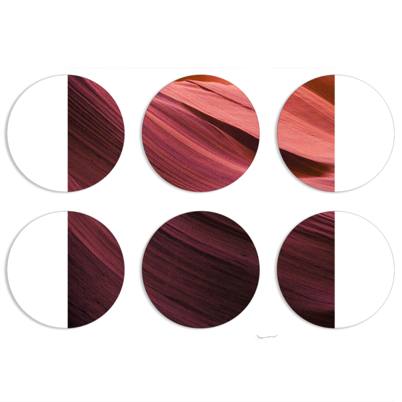 Магнитные фотопазлы круги d55 набор 6 штук 