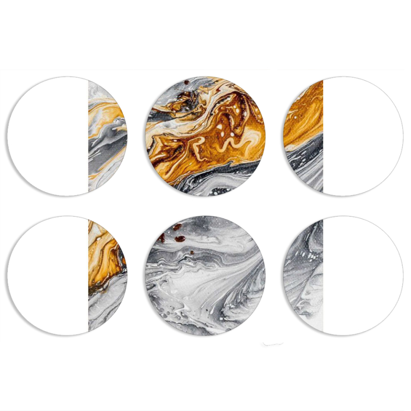 Магнитные фотопазлы круги d55 набор 6 штук 