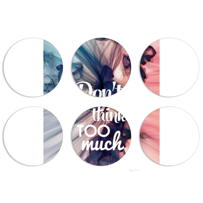 Магнитные фотопазлы круги d55 набор 6 штук 