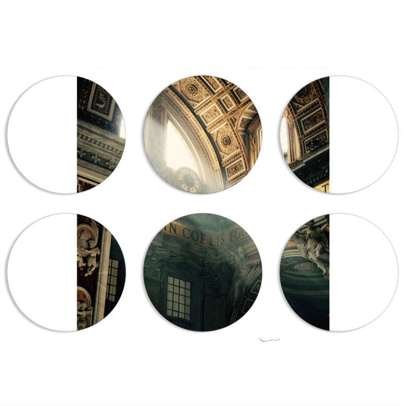 Магнитные фотопазлы круги d55 набор 6 штук 