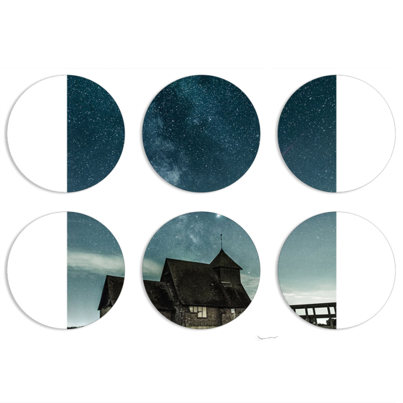 Магнитные фотопазлы круги d55 набор 6 штук 