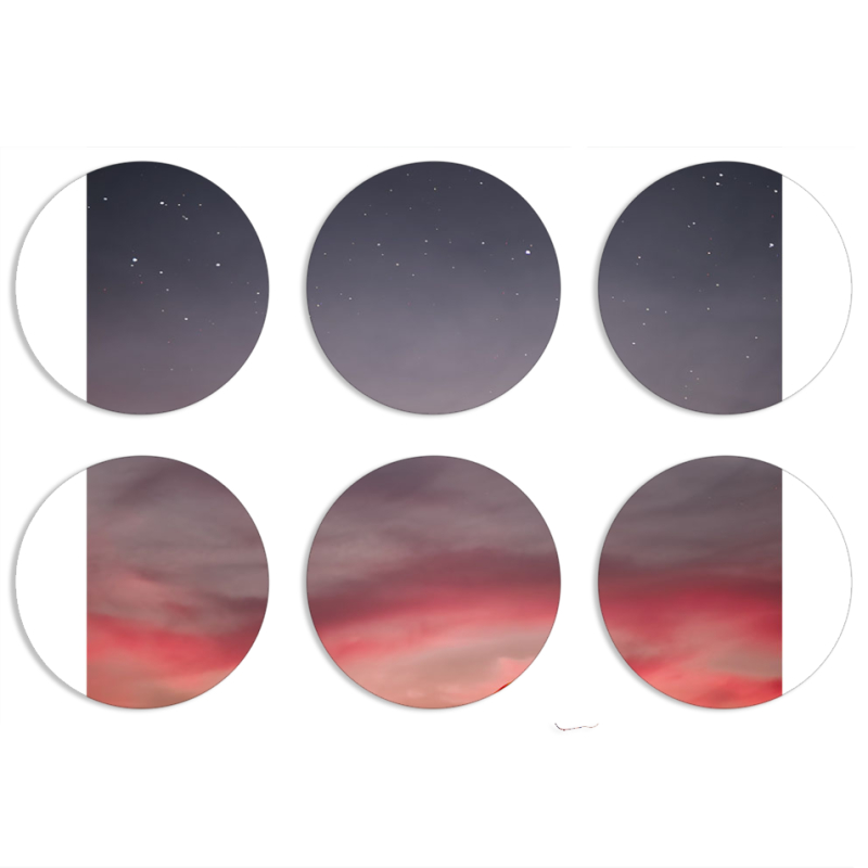 Магнитные фотопазлы круги d55 набор 6 штук 