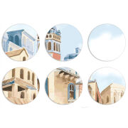 Магнитные фотопазлы круги d55 набор 6 штук 