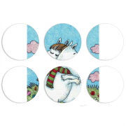 Магнитные фотопазлы круги d55 набор 6 штук Mumintroll