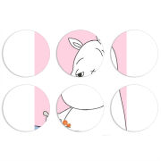 Магнитные фотопазлы круги d55 набор 6 штук Mumintroll