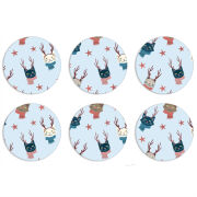 Магнитные фотопазлы круги d55 набор 6 штук 