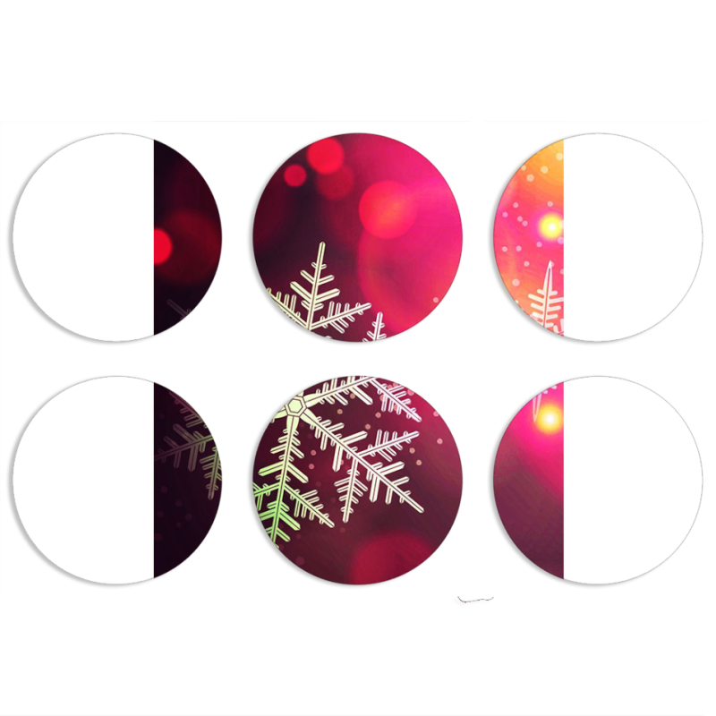 Магнитные фотопазлы круги d55 набор 6 штук 