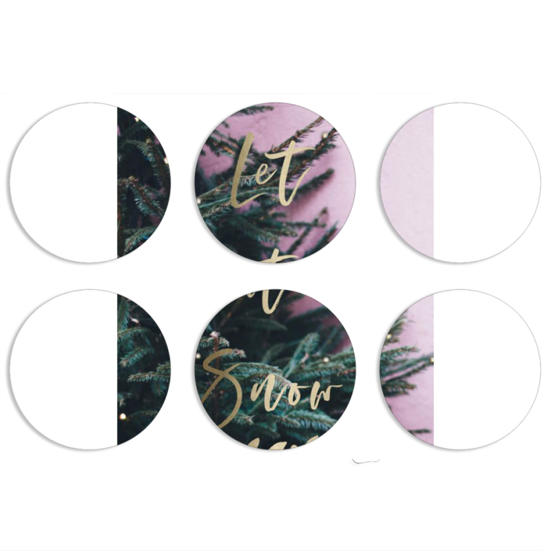 Магнитные фотопазлы круги d55 набор 6 штук 