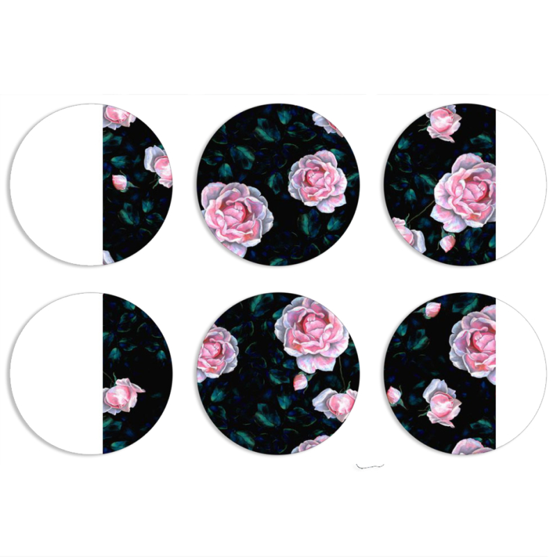 Магнитные фотопазлы круги d55 набор 6 штук 