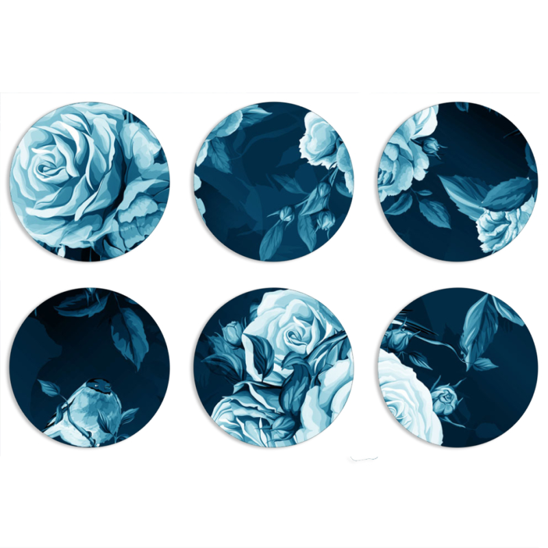 Магнитные фотопазлы круги d55 набор 6 штук 