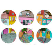 Магнитные фотопазлы круги d55 набор 6 штук 