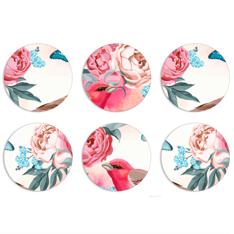 Магнитные фотопазлы круги d55 набор 6 штук 