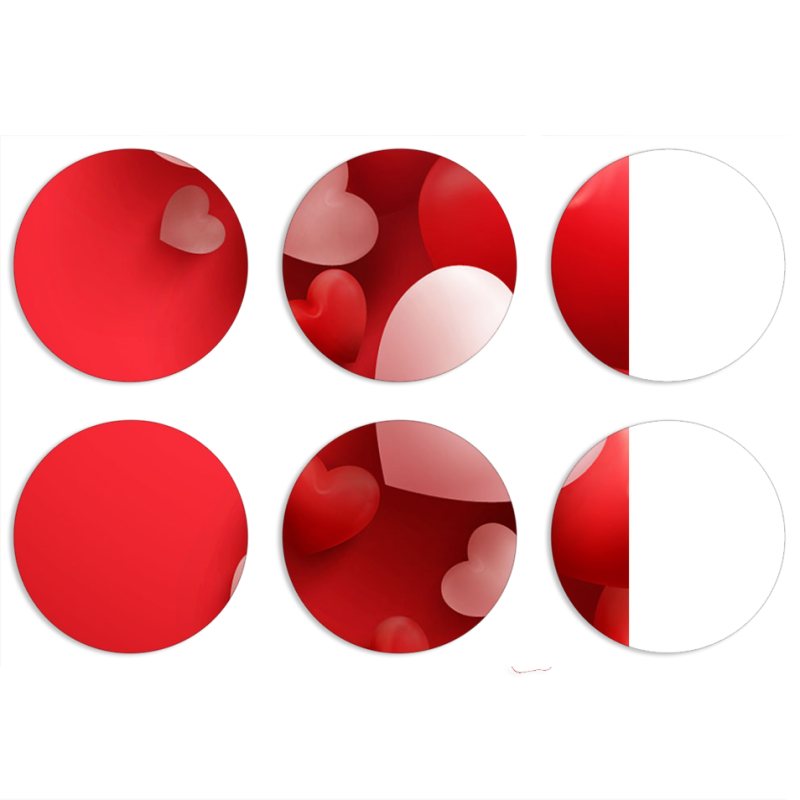 Магнитные фотопазлы круги d55 набор 6 штук 