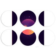 Магнитные фотопазлы круги d55 набор 6 штук Desert-Planet