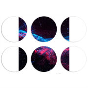 Магнитные фотопазлы круги d55 набор 6 штук 